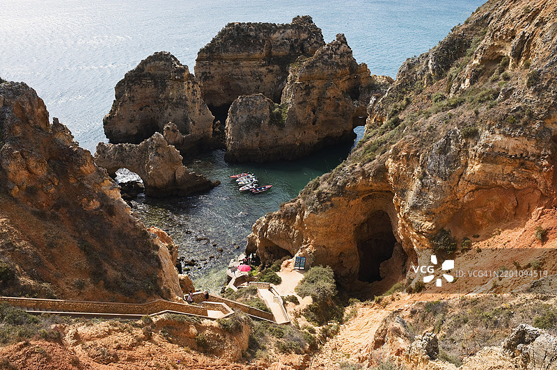 阿尔加维的皮亚代角海岸，葡萄牙图片素材