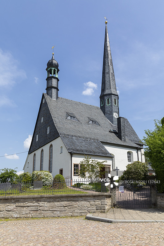 德国萨克森州茨维考区穆尔森圣尼克拉斯的教堂图片素材