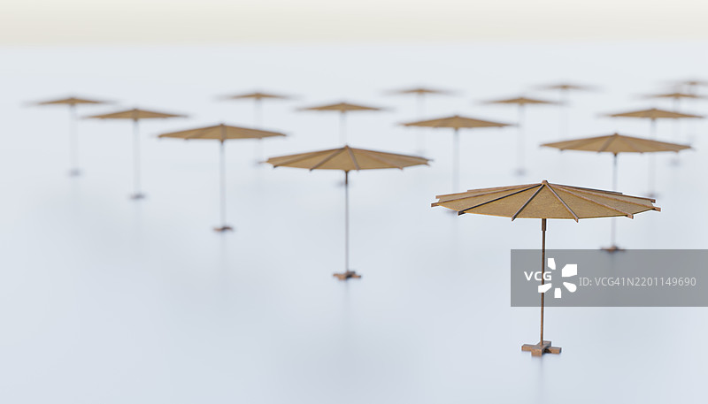 户外伞形图案的3D渲染图片素材