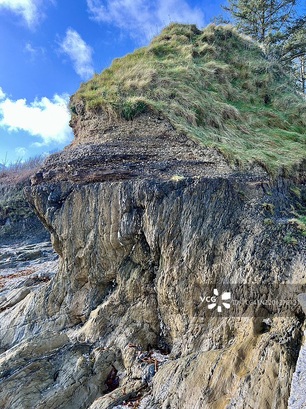 位于梅恩波斯附近的布里姆湾悬崖线。图片素材