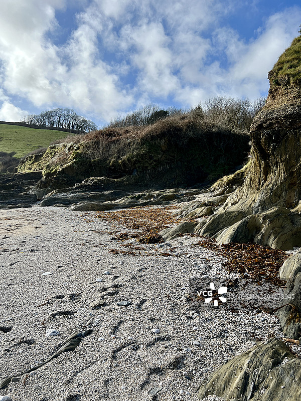位于梅恩波斯附近的布里姆湾海岸线。图片素材
