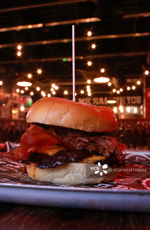 双层芝士汉堡图片素材