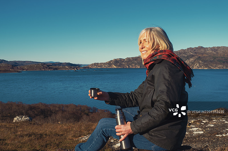 在苏格兰托里登湖放松图片素材