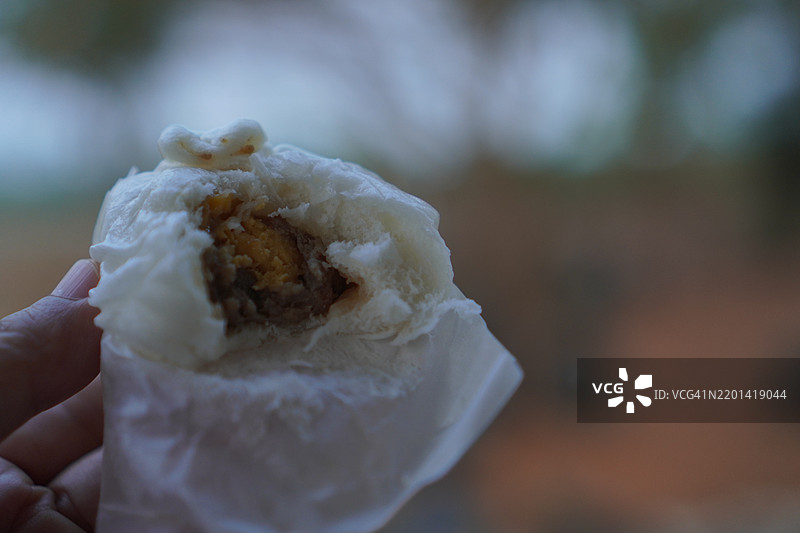 猪肉馅蒸包子图片素材