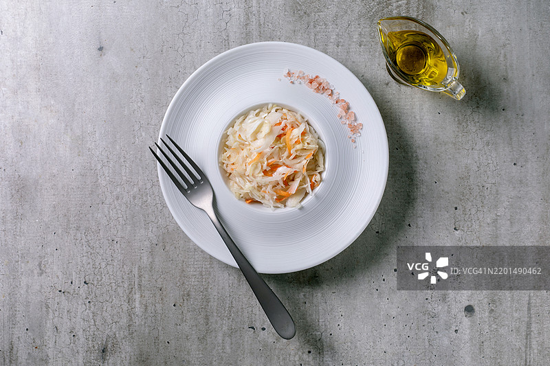 传统开胃菜酸菜卷心菜图片素材