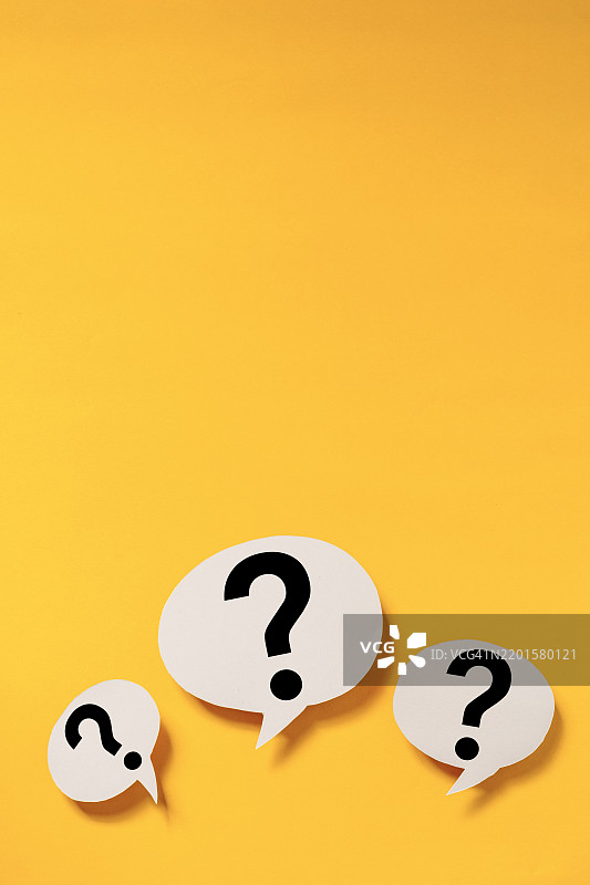 对话气泡中的问号符号图片素材