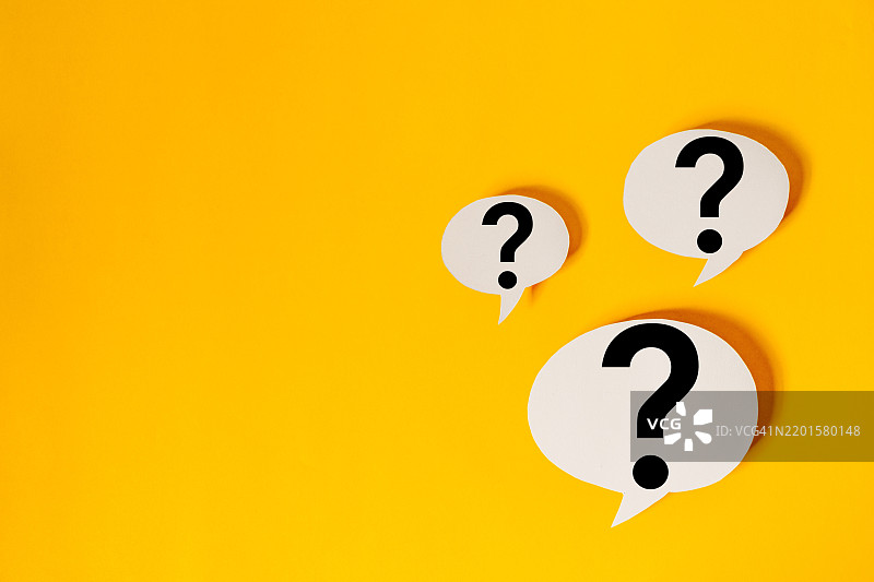 对话气泡中的问号符号图片素材