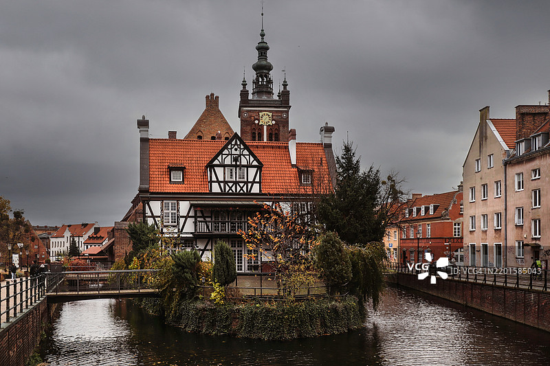 格但斯克老城的米勒之家图片素材