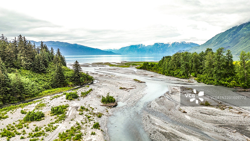 瓦尔迪兹港的河口图片素材
