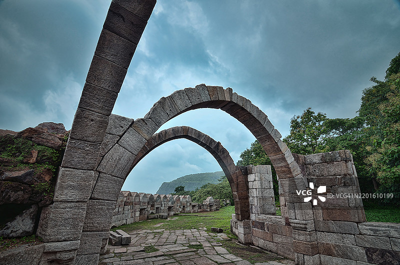 萨特卡曼拱门，昌帕内尔图片素材