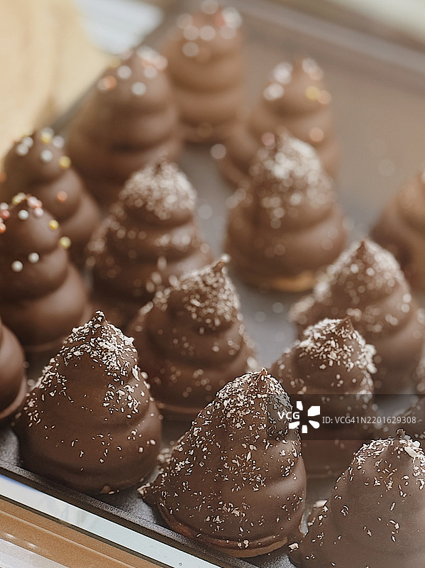 美味的手工奶油球图片素材