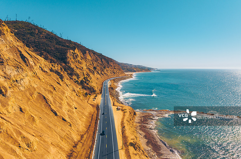 加利福尼亚太平洋海岸公路风景驾驶图片素材