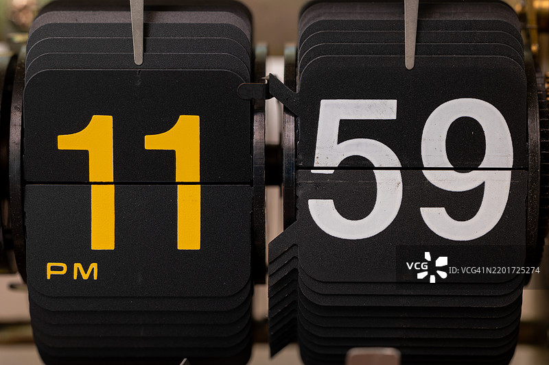 翻转时钟表盘特写图片素材