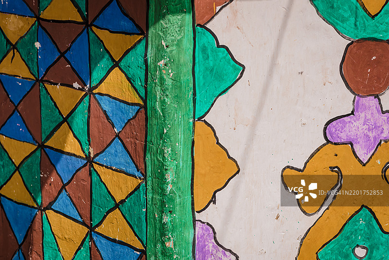 抽象的库奇墙面艺术细节图片素材