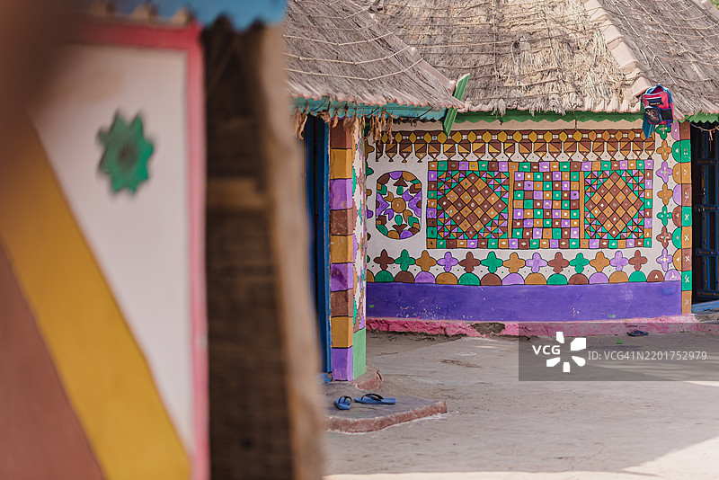 五彩缤纷的布亥卡房屋，库奇图片素材