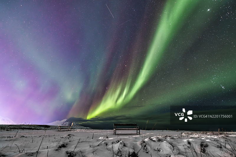 夜空下的风景如画的景观图片素材