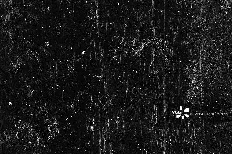 动态的灰黑色抽象纹理背景图像，带有深色涂抹和对比色溅洒。图片素材