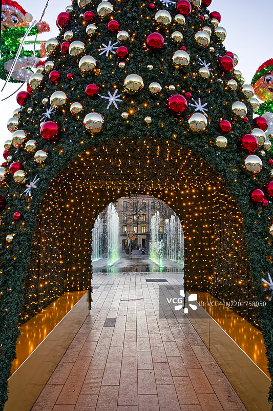 贝济耶的人工圣诞树图片素材