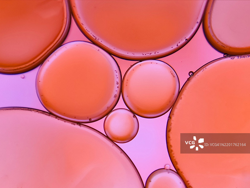 油泡的全景拍摄图片素材