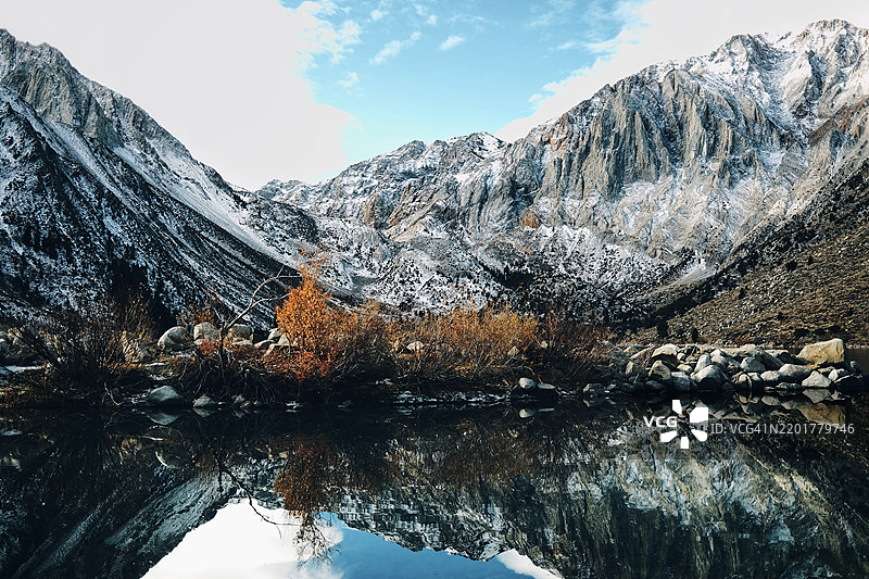康维克湖的风景，单县，加利福尼亚州，美国图片素材
