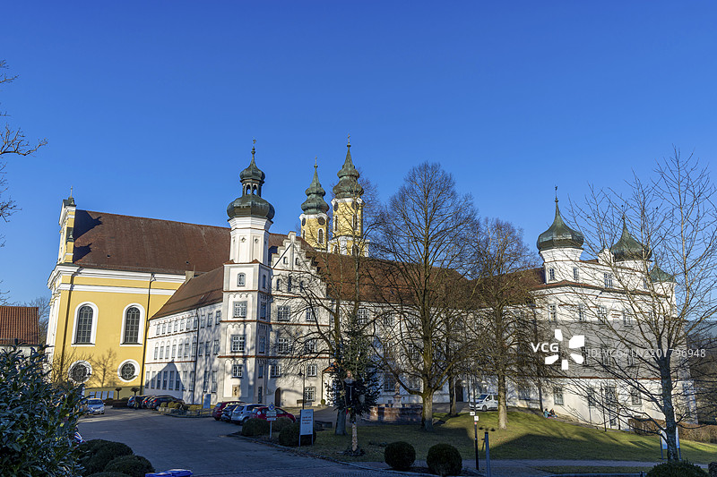 德国巴登-符腾堡州施瓦比亚地区的圣维雷娜天主教堂和前帝国修道院罗特安德罗特图片素材