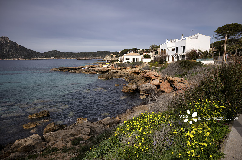 假日别墅、公寓，圣埃尔姆，圣特尔莫，安德拉特，马约卡，巴利阿里群岛，西班牙，欧洲图片素材