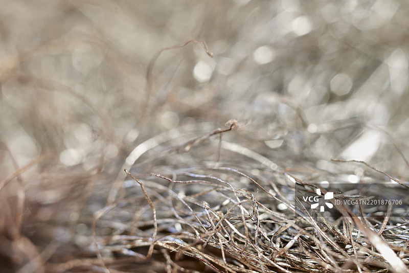 金属纤维的抽象特写，营造出柔和梦幻的质感图片素材