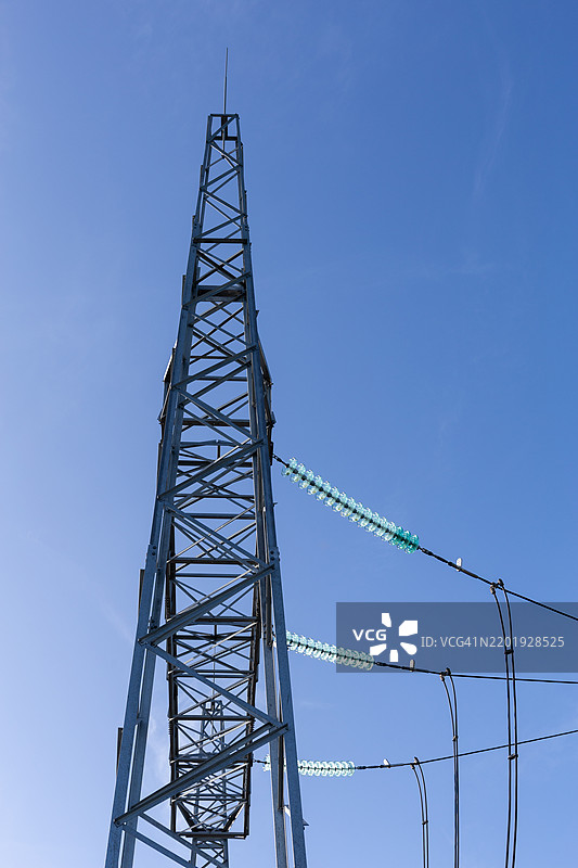 变电站的电力塔图片素材