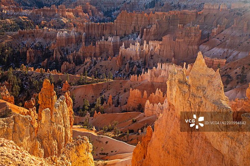 布莱斯峡谷国家公园的石柱群图片素材