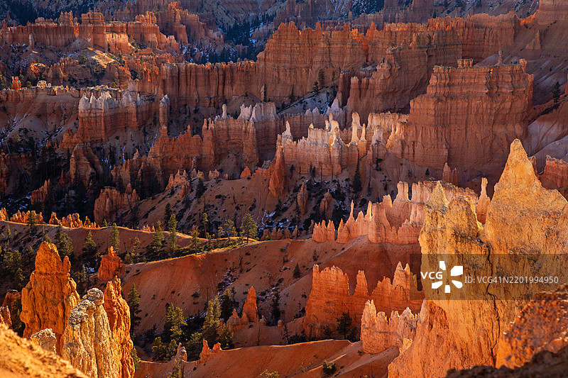 布莱斯峡谷国家公园的石柱群图片素材