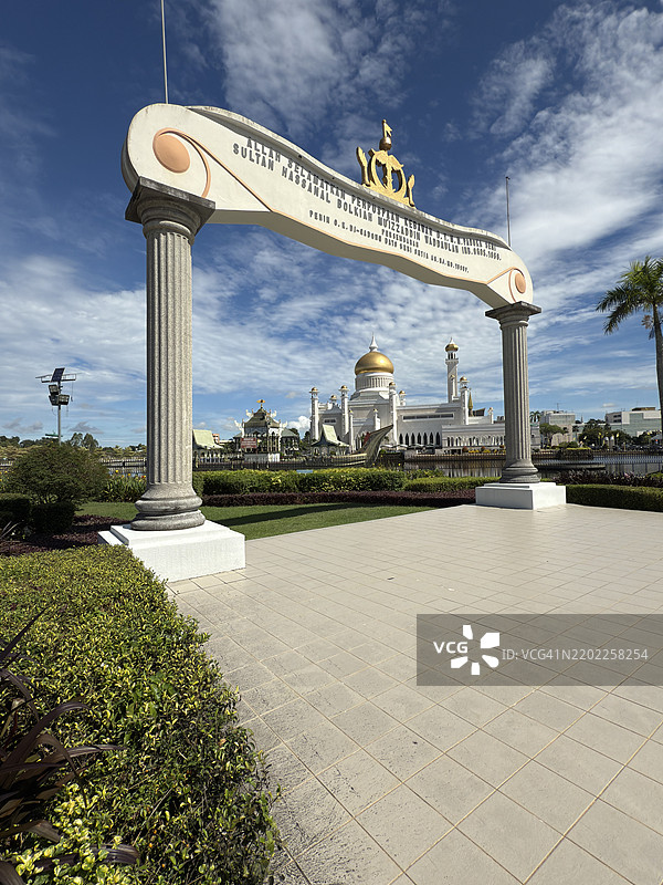 文莱的奥马尔·阿里·赛义夫丁清真寺图片素材