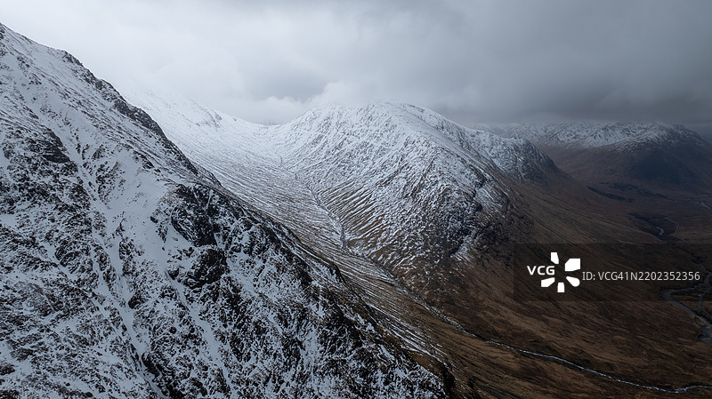 雪山与天空的美丽景色，巴拉赫卢什，英国图片素材