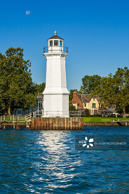 美国格罗斯岛北通道灯塔图片素材