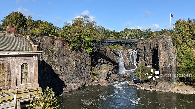 美国新泽西州帕特森的水坝景观图片素材