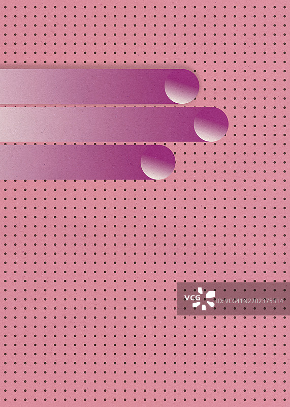 粉色和紫色的3D图表的风格化复古插图，带有点状图案图片素材