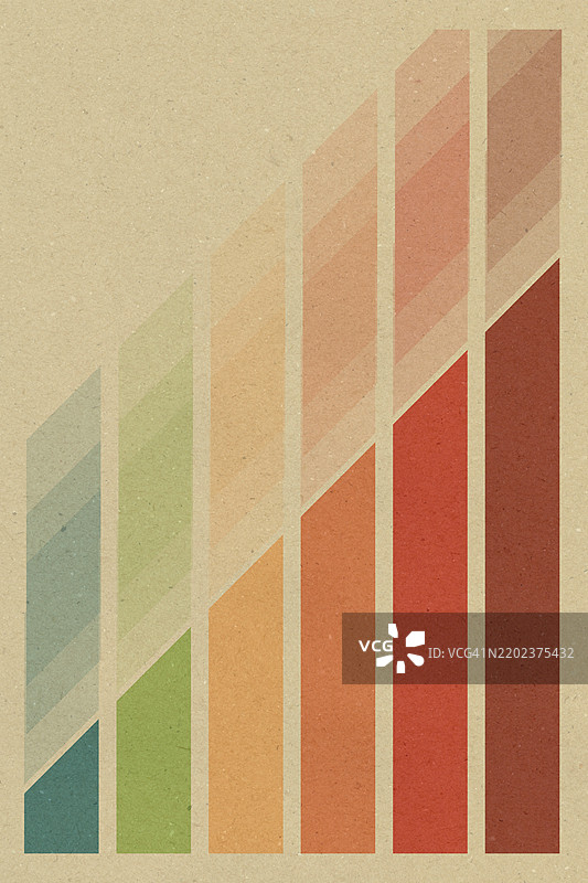 复古条纹抽象设计，搭配复古柔和色彩图片素材