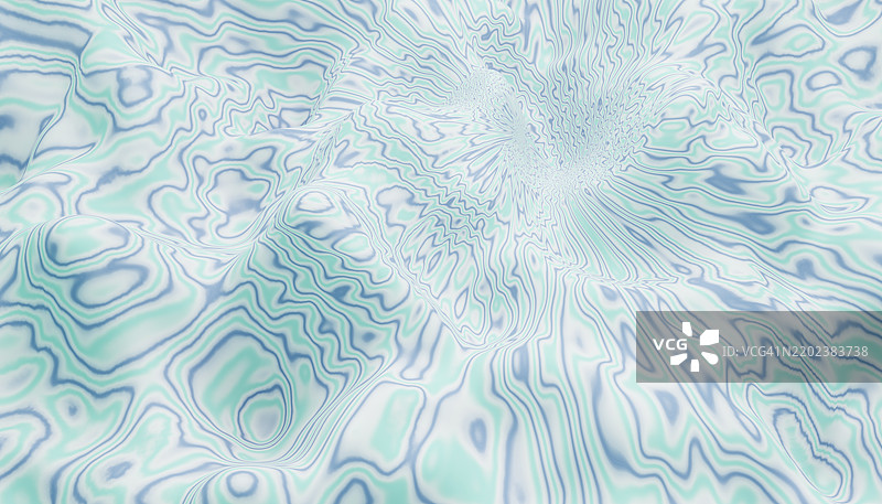 抽象的3D渲染几何形状与多彩图案图片素材