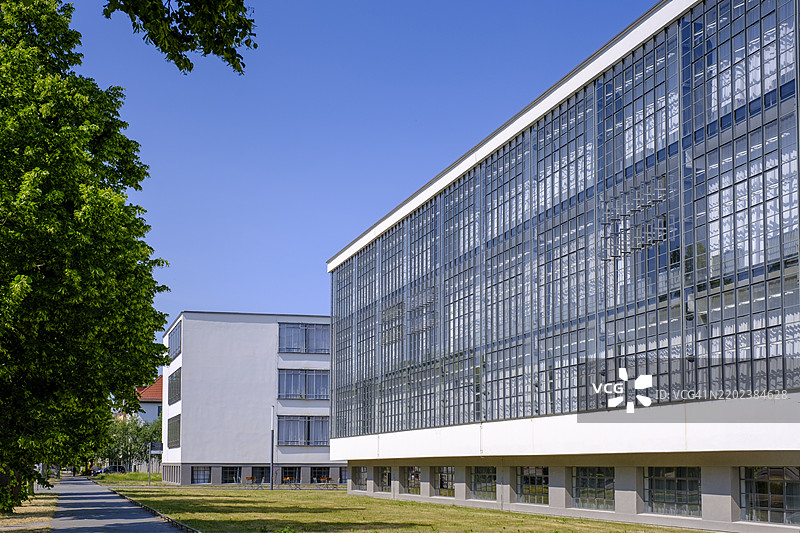 德国德绍的包豪斯建筑，典范现代主义建筑。图片素材