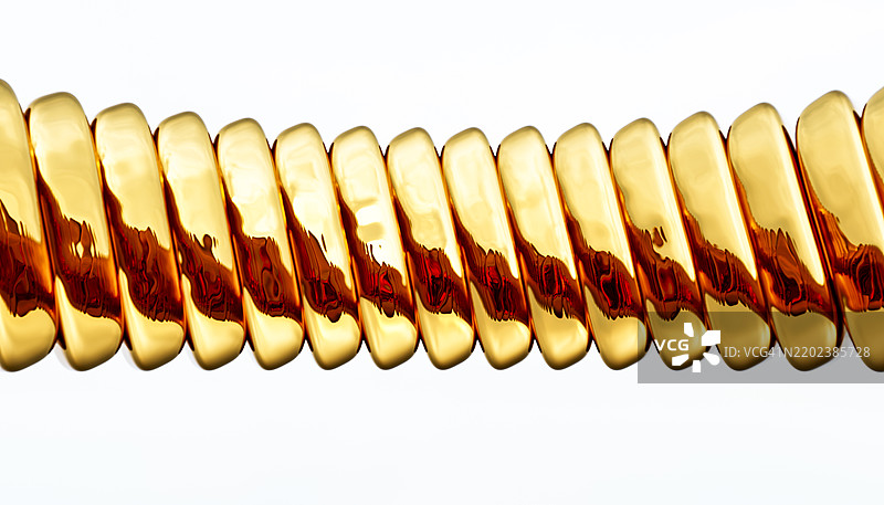 抽象几何3D渲染中的金戒指图片素材