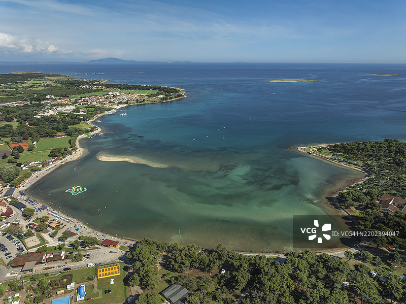 克罗地亚伊斯特拉梅杜林的海滩图片素材