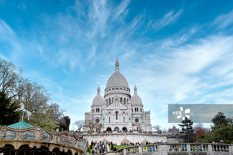 圣心大教堂，蒙马特，巴黎，法国图片素材