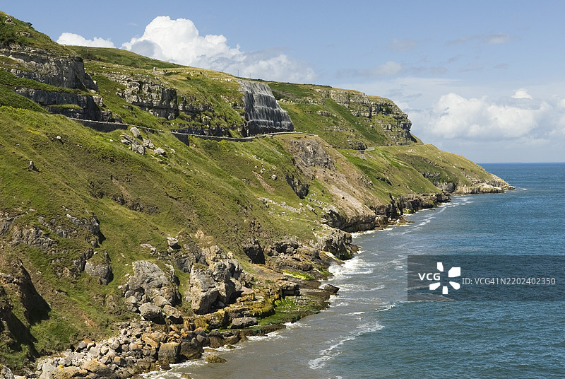 英国威尔士克劳伊德兰迪德诺的伟大奥姆悬崖图片素材