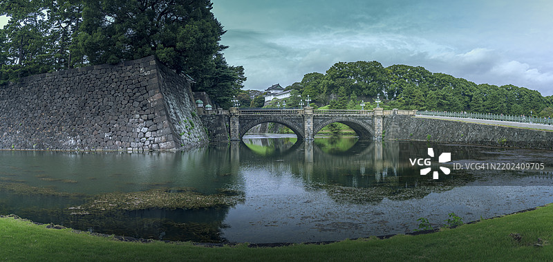 二重桥俯瞰，东京皇宫，东京，本州，日本图片素材