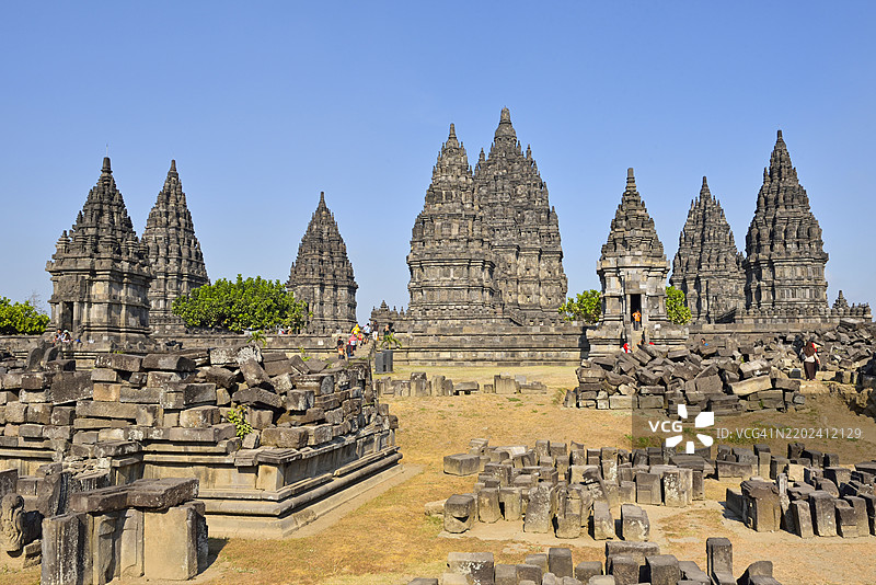 普兰巴南寺庙群，联合国教科文组织世界遗产，位于印度尼西亚爪哇岛日惹地区，东南亚，亚洲图片素材