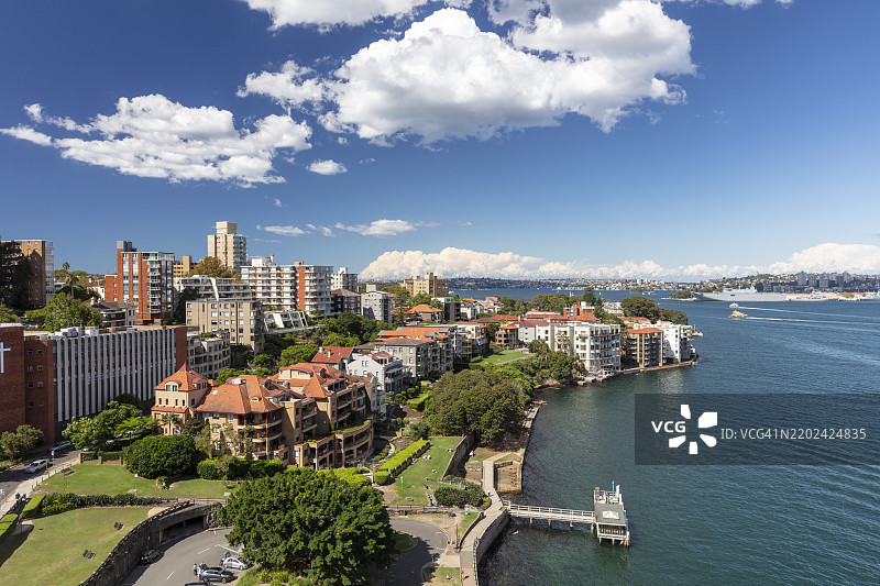 从悉尼海港大桥看基里比利图片素材