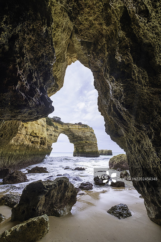 阿尔加维的阿尔班德拉拱门，自然地标图片素材