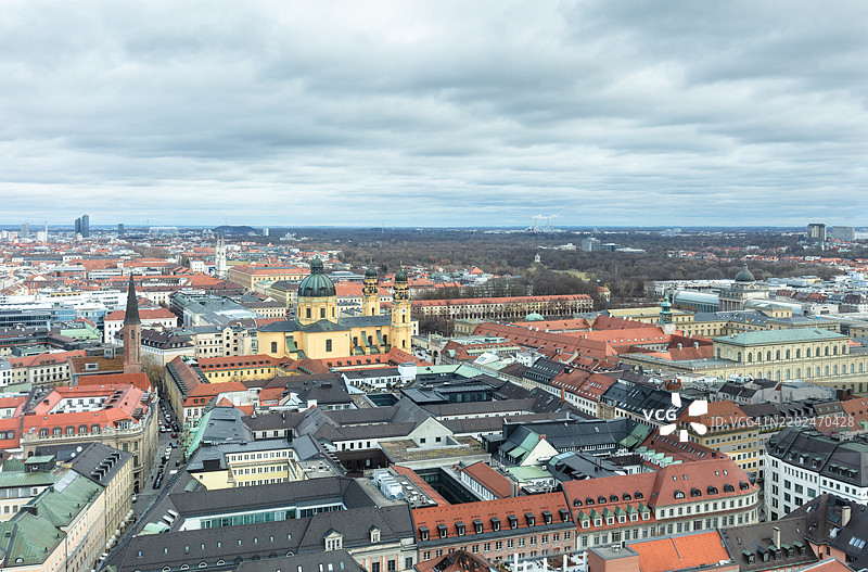 慕尼黑，天际线图片素材