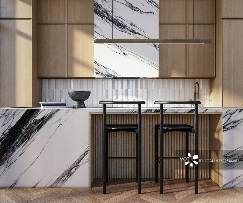 现代优雅的厨房库存照片图片素材