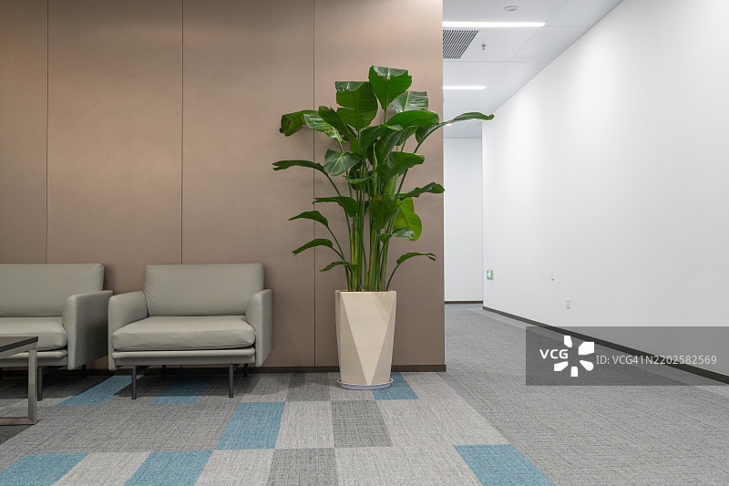 现代办公室大堂与时尚装饰图片素材
