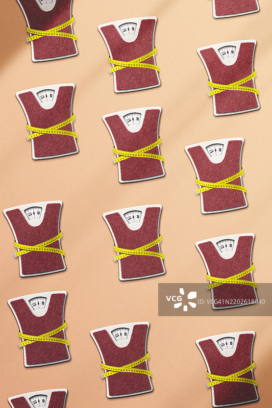 饮食与体重管理概念无缝图案图片素材